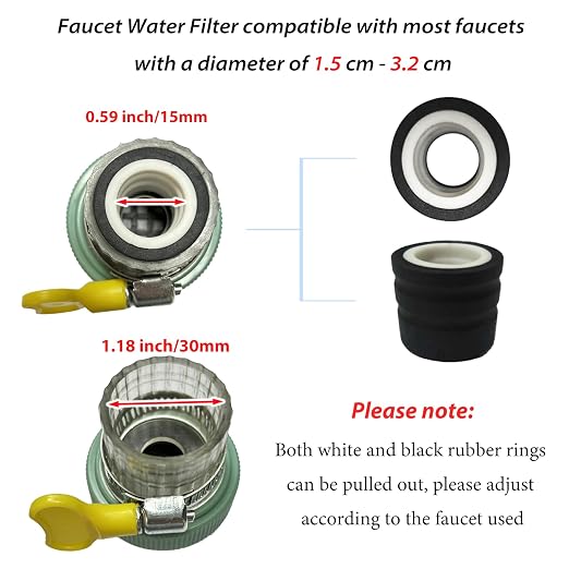3 Pack Faucet Mount Filters, Faucet Water Filter