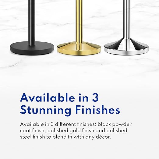 New Star Foodservice 54606 Stanchions, 36-Inch Height, 6.5-Foot Retractable Belt, Set of 2, Silver Belt
