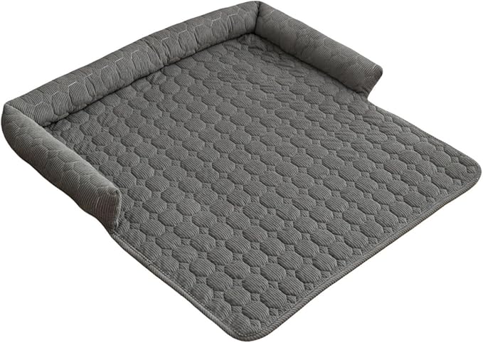 Luxurious Calming Dogs/Cats Bed Mats, Dog Couch Covers Protector, Dog Bed Fluffy Plush Mat for Furniture Protector with Removable Washable Cover for Large Medium Small Dogs and Cats (Grey)