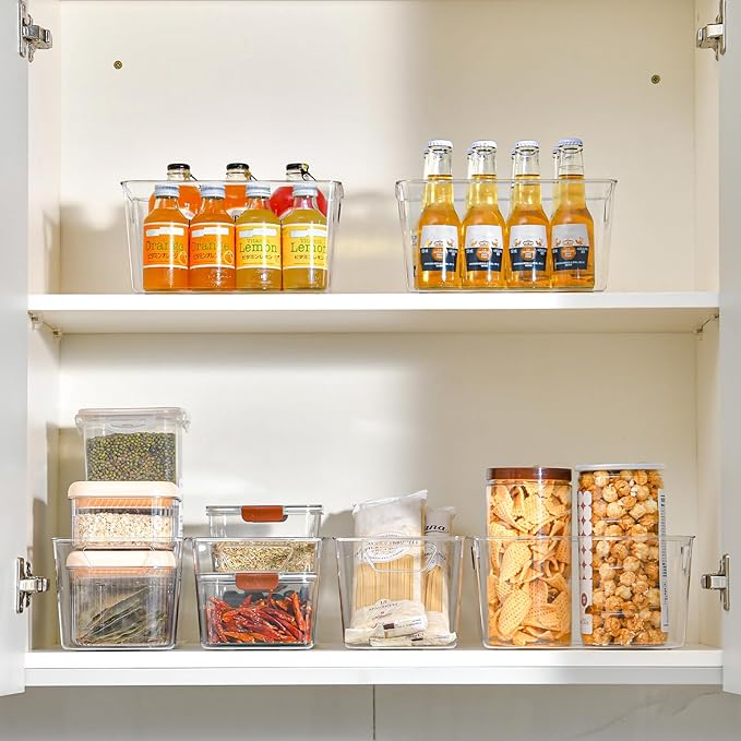 12 Pack Middle Organizers and Storage, Pantry Organization and Storage Bins