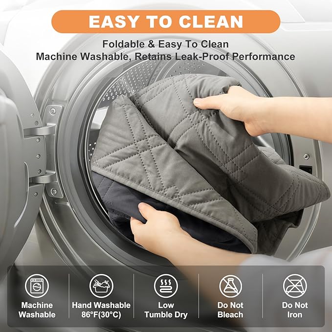 100% Waterproof Dog Couch Protector, Triple-Layer Waterproof Dog Bed Cover Pet Blanket Reversible 2-Tone Sofa Shield, Non-Slip Furniture Guard for Pets(42×50 Inch, Light Gray+Gray)