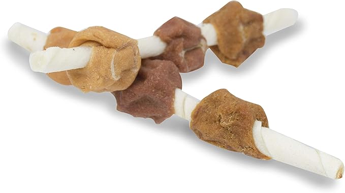 Cadet Gourmet Shish Kabob Dog Chews for Small Dogs, Rawhide Treats with Chicken, Duck and Sweet Potato, Healthy & Natural Beef Hide, 5-Inch Sticks, 24 oz