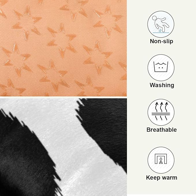 Pet Bed Cow Print Dog Bed Mat Absorbing Non Slip Pad Pet Sleeping Mat for Small, Medium, and Large Dogs Puppy Cat 36 in x 24 in