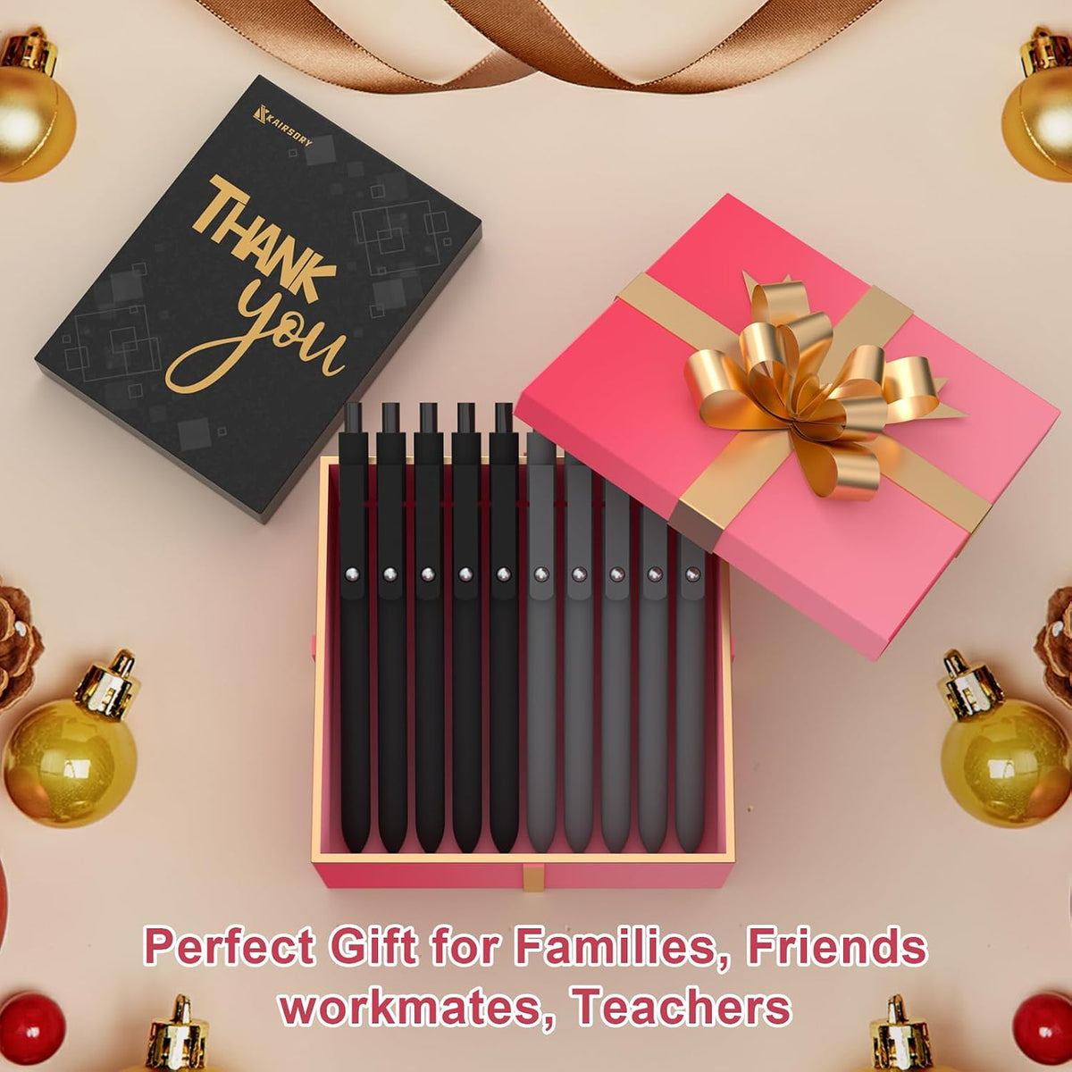 Gel Pens,0.5mm Fine Point Quick Dry Pens Smooth Writing Japanese gel pen,High-End Series Black Ink nurse aesthetic gel pen for Journaling Note Taking(10 Pcs Black Ink- Black shaft pens)