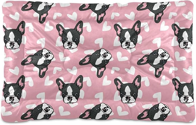 Pet Bed Cute French Bulldog Dog Bed Mat Absorbing Non Slip Pad Pet Sleeping Mat for Small, Medium, and Large Dogs Puppy Cat 36 in x 24 in