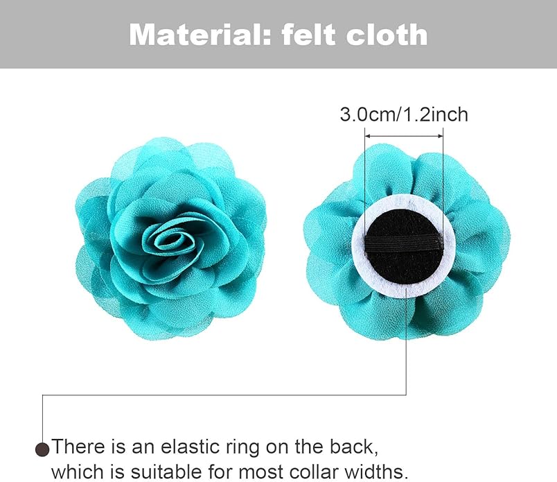 Leinuosen 14 Pcs Flower for Dog Collar Pet Collar Flowers Charms Multi Color Bow Tie for Cat Puppy Dog Grooming Accessories