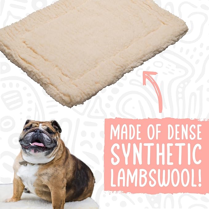 Hugglehounds Hugglefleece Dog Mat, Plush Soft And Durable Crate Mat, Machine Washable Bed (23"x36")
