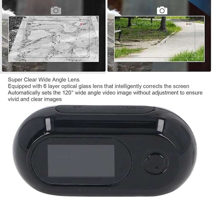 1080P Dog Collar Camera, Lightweight Pet Collar Cam with 0.96 inch LCD Display, 90° Wide Angle, Mini Pet Camera Cats (Black)