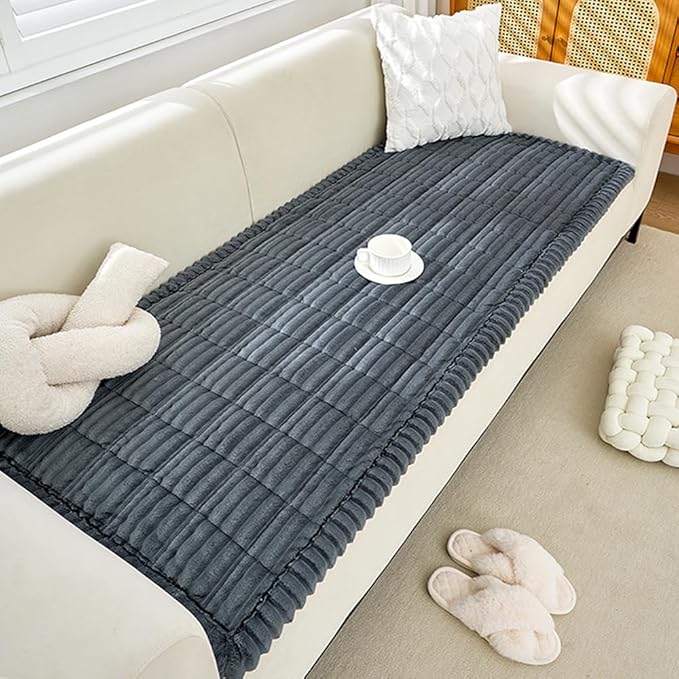 pawstrip Pet Couch Covers for Sofa Washable Dog Couch Cover Protector Anti-Slip Dog Blanket for Couches Fuzzy Couch Cushion Covers Soft Pet Sofa Cover for Furniture Plush Dog Couch Mat