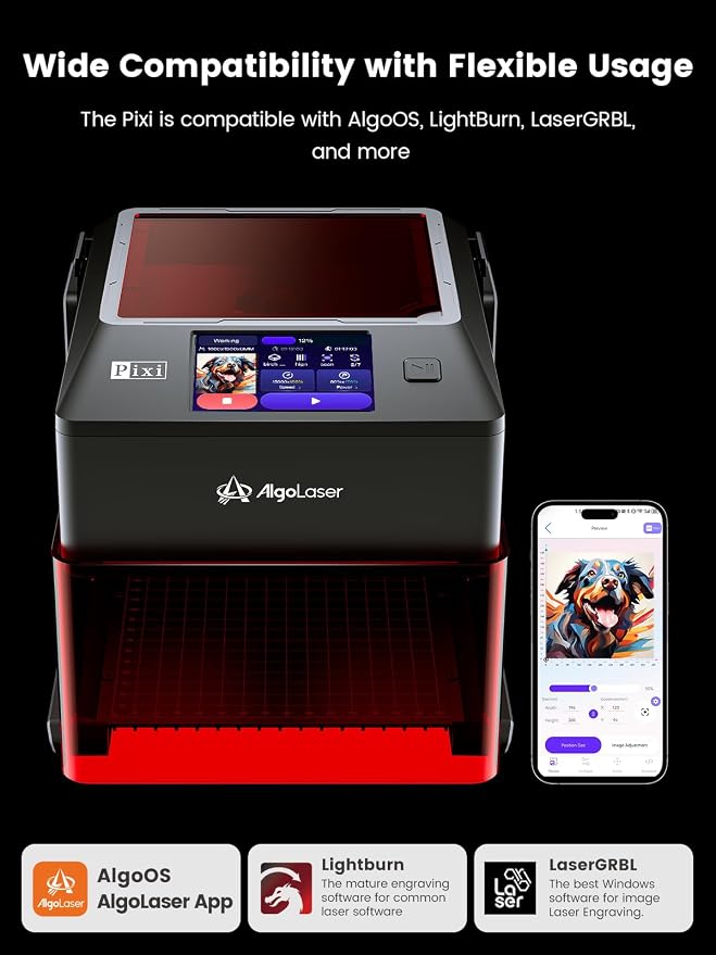 AlgoLaser 10W Portable Laser Engraver Machine: Smart Laser Engraver/Cutter