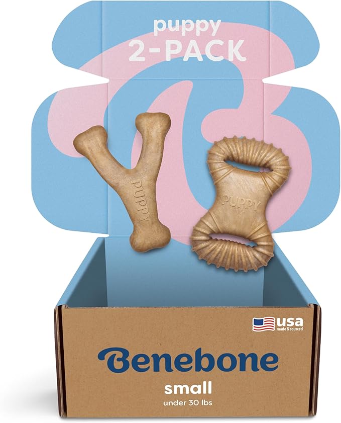 Benebone Puppy 2-Pack Dental Chew/Wishbone Real Chicken Small