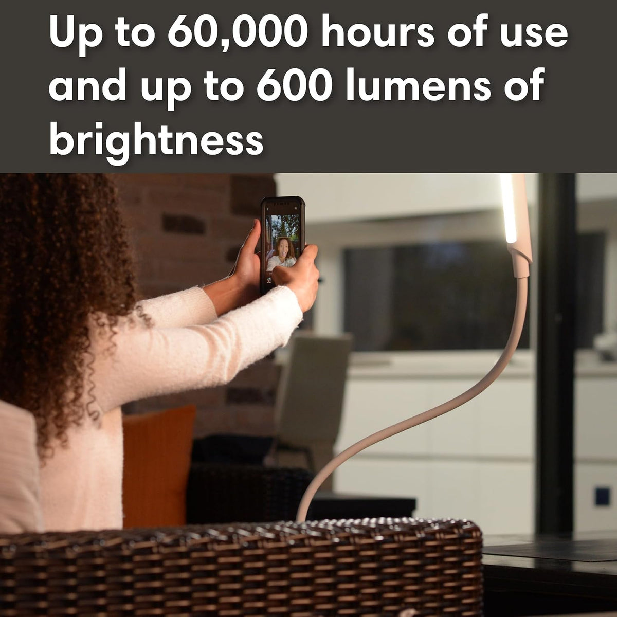 Reliable UberLight Flex LED Task Light with Base, 9 Light Settings, White