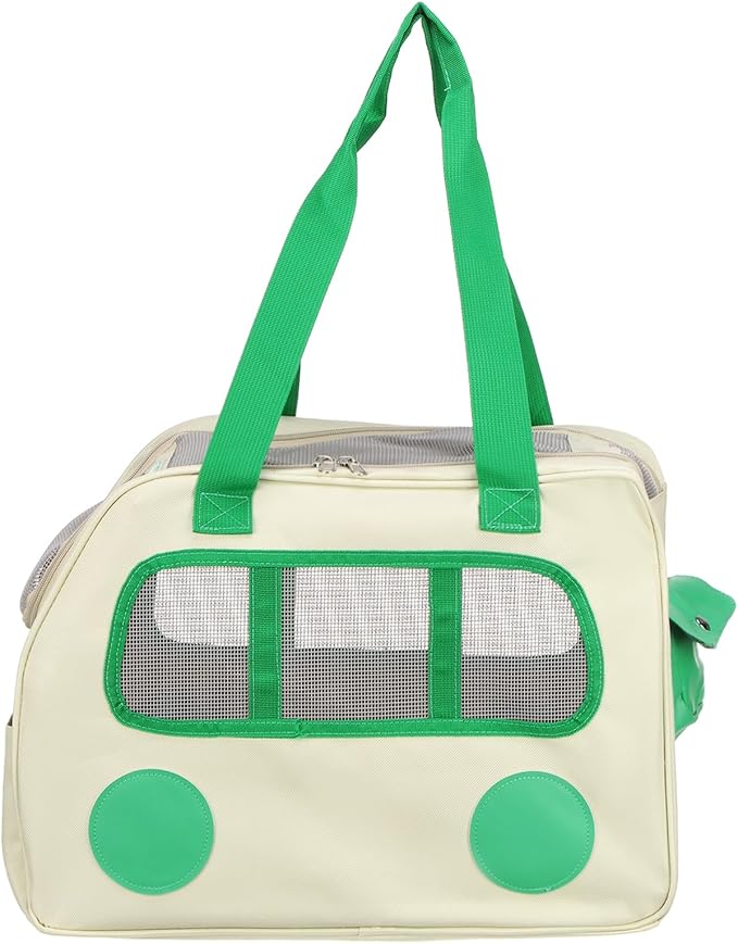Pet Backpack Carrier, Portable and Ventilated, Oxford Cloth, Dogs Cats and Little Animals Travel Bag 16.93", (White, 1 Pcs), Intended for Hiking/Camping/Traveling