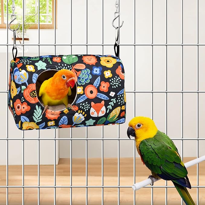 Bird Warm Bed - Parrot Sleeping Nest & Hideaway Cave for Cockatiels, Parakeets, Budgies & Lovebirds