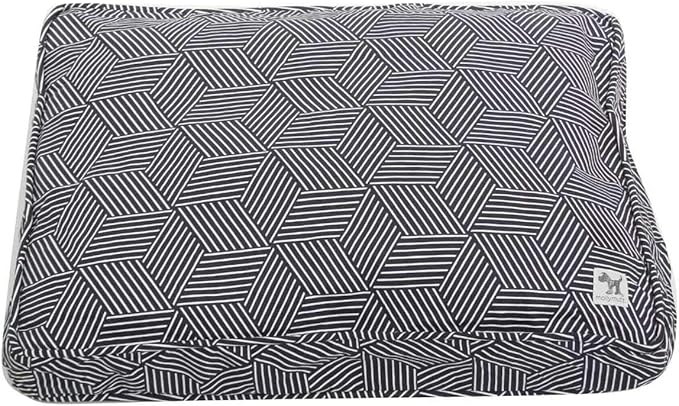 Molly Mutt Sheepy Wool Crate Mat - 100% Cotton Canvas Cover with Temperature-Regulating 100% Natural Wool-Filled Insert Dog Bed - Soft & Supportive Wool-Filled Bed - (48"x30"x2.5", Rough Gem)