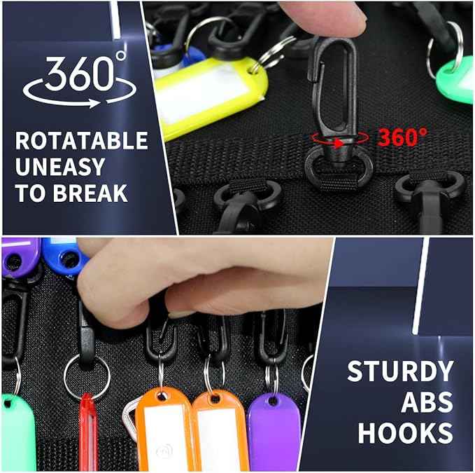 Portable Zippered Key Organizer, Waterproof Key Case