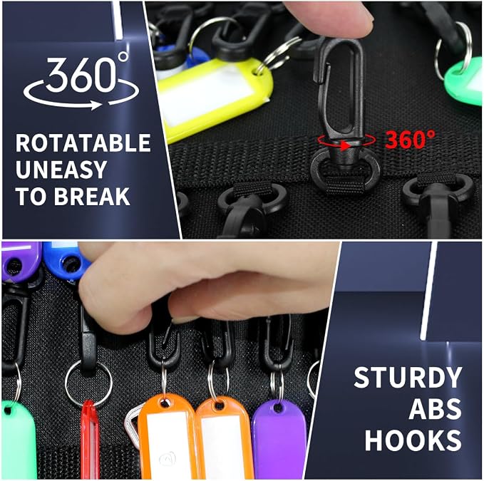 Portable Zippered Key Case, Organizer Waterproof Key Binder