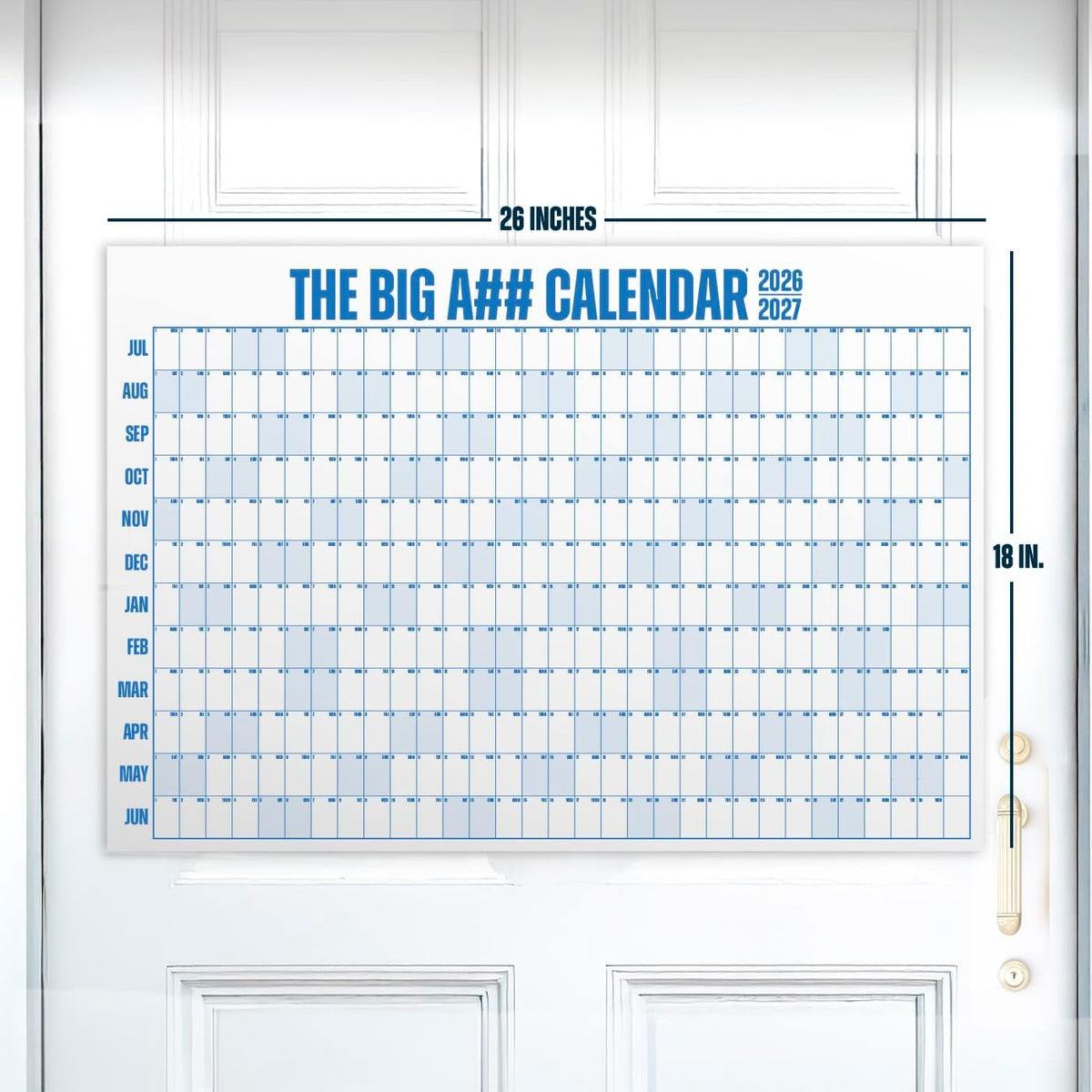Big A## Calendar - Mini 2026-2027 Dry-Erase Wall Calendar - Neu - 2x1.5 ft