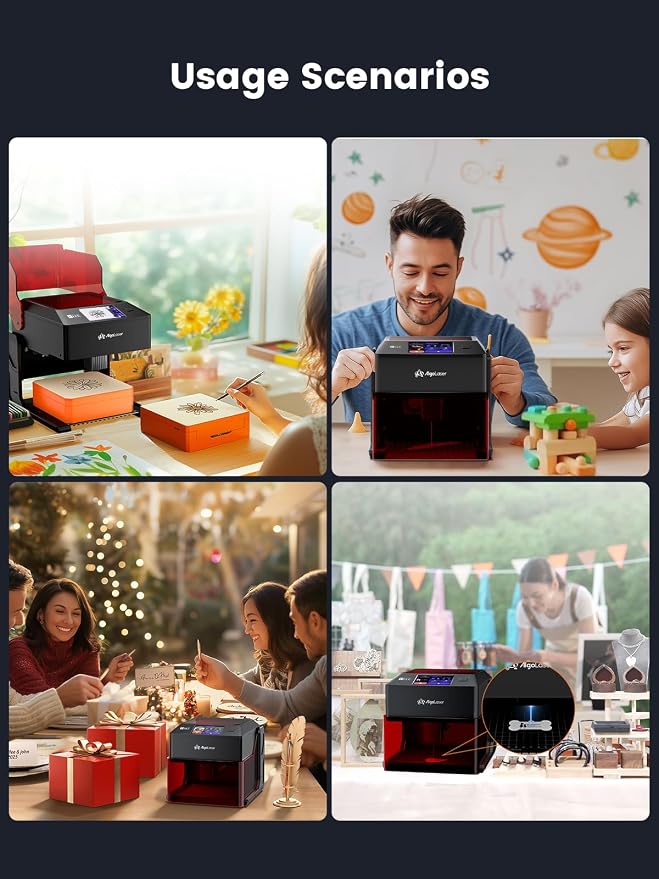 AlgoLaser 10W Portable Laser Engraver Machine: Smart Laser Engraver/Cutter