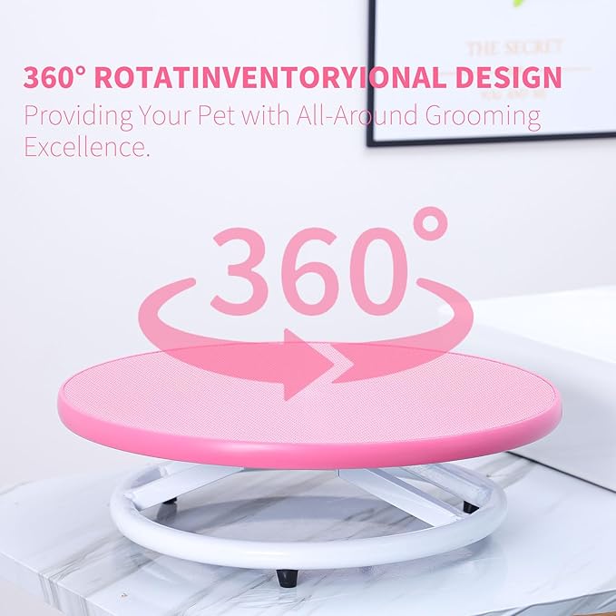 Dog Grooming Table for Dogs at-Home - 360 Rotating Medium Small Dog Grooming Table Adjustable Grooming Arm Includes Grooming Arm, Loop Noose