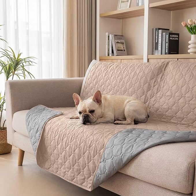 Waterproof Dog Bed Cover Pet Blanket Sofa Pet Bed Mat,Leak Proof Washable Incontinence Mattress Protectors,Suitable for People Who Cannot Take Care of Themselves,30x30 Inch Khaki