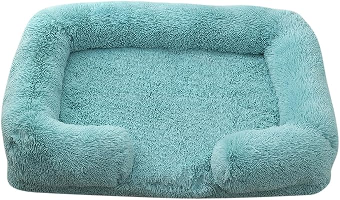 Dog Beds Large Sized dog Orthopedic, Sofa Dog Bed with Waterproof Lining and Nonskid Bottom, Rectangle Washable Dog Bed for Medium Small Dogs and Cats Comfortable ( Color : Green1 , Size : 23 x 18" )