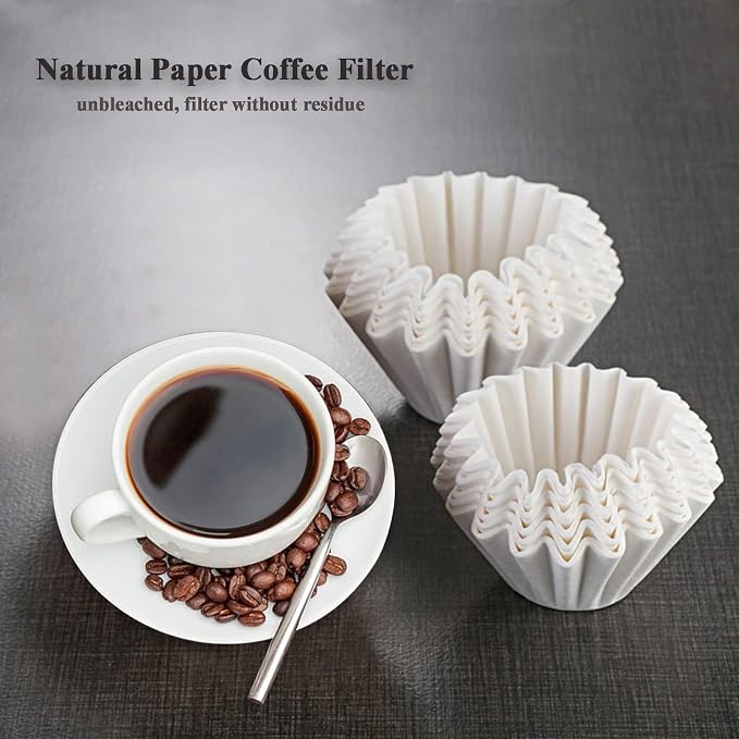 1-2 Cup White Coffee Filters, Small Coffee Maker, Single Serve Coffee Pot