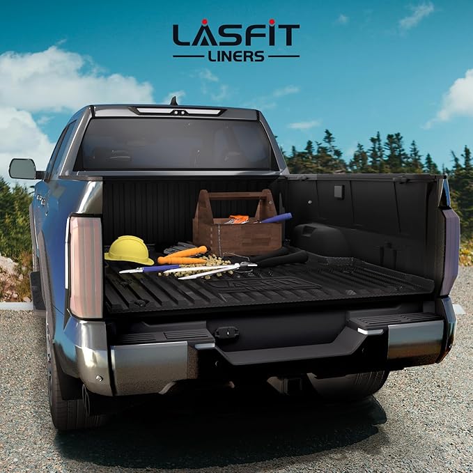 LASFIT Bed Mat for Toyota Tundra 2022-2026 5.5FT/5.5' Truck Bed, All Weather 5.5 FT Bed Liner for Toyota Tundra 2026 2025 2024 2023 2022 Accessories TPE Trunk Mat Cargo Mat (Not Fit Drop-in Liners)
