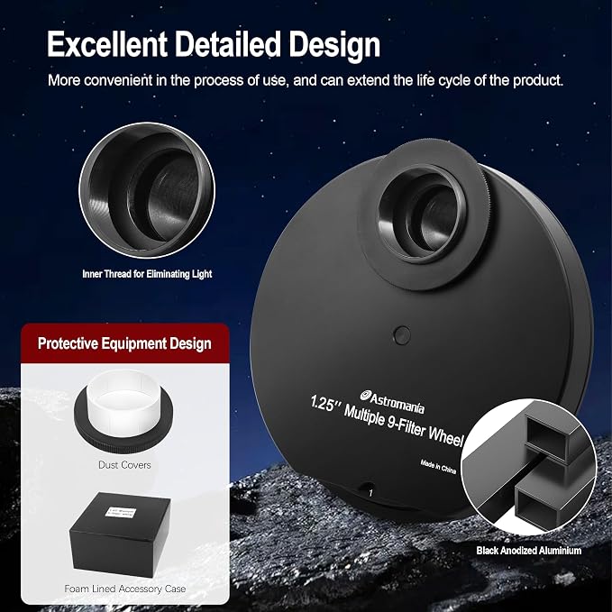 Astromania Telescope Filter Drawer, Telescope Accessories Compatible