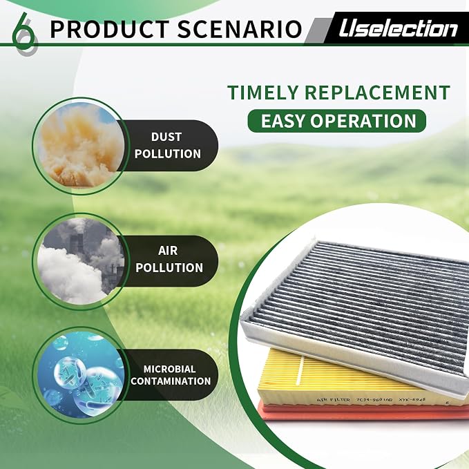 Cabin Engine Air Filter W/Activated Carbon Kit