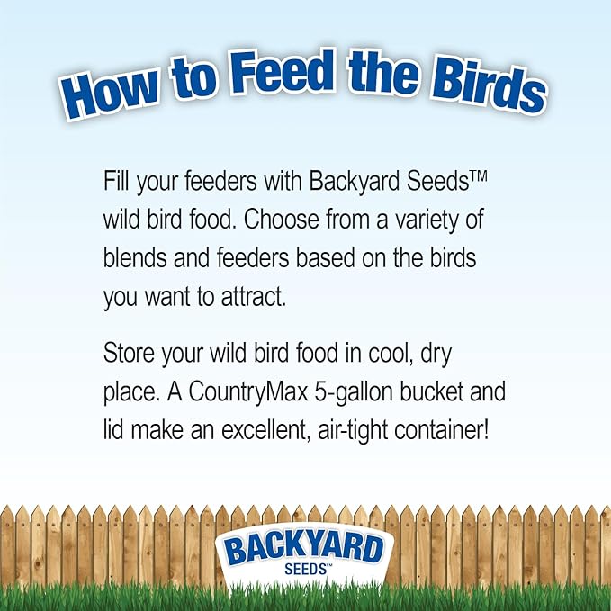 Backyard Seeds Finch Frenzy Wild Bird Seed Mix - for Small Songbirds - Attracts Goldfinches, House Finches, Purple Finches & More (20 Pounds)