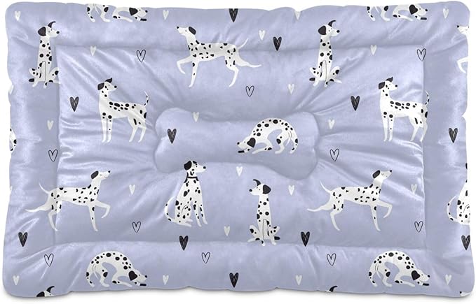 Pet Bed Funny Cartoon Dalmatian Dogs Dog Bed Mat Absorbing Non Slip Pad Pet Sleeping Mat for Small, Medium, and Large Dogs Puppy Cat 36 in x 24 in