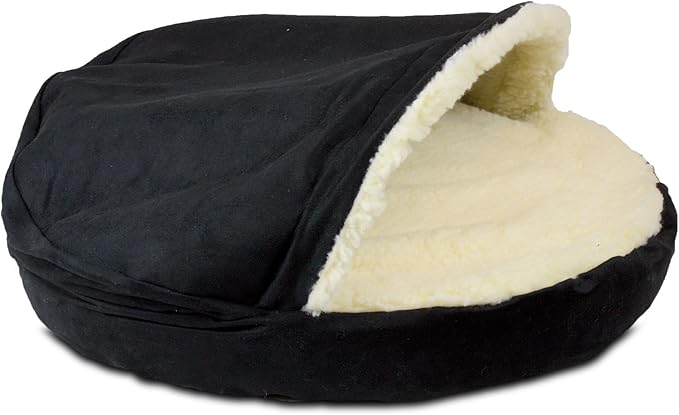 Snoozer Luxury Orthopedic Cozy Cave Pet Bed, Small, Black