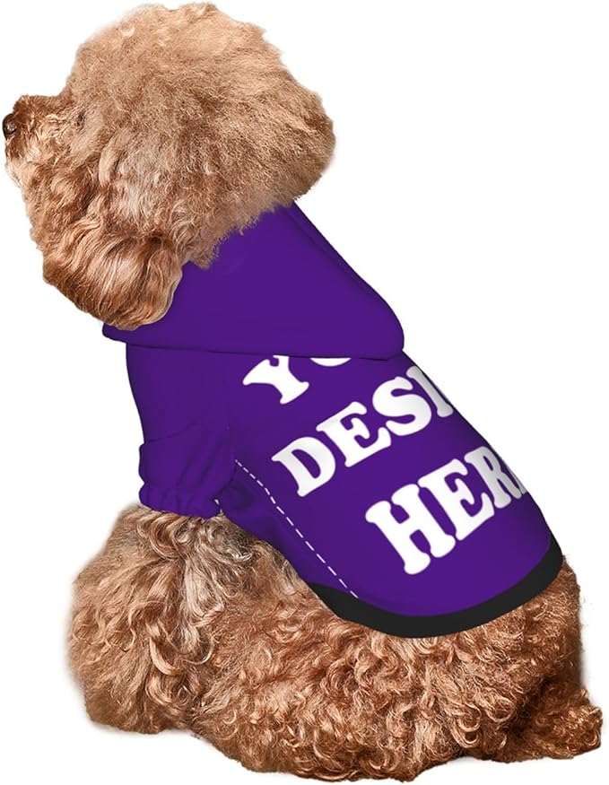 Dog Costume, Custom Dog Hoodie, Dog Name Costume Holiday Pet Pajamas Outfit, Personalized Pet Coat Costumes for Small Medium Large Dogs and Cats for Winter, Indigo, XS