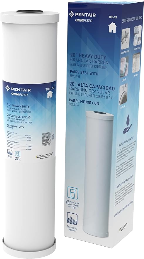 Pentair OMNIFilter TO8-20 Carbon Water Filter, 25 Micron