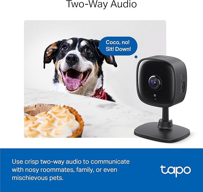 Tapo 1080P Indoor Wired Security Camera - Works as a Baby Monitor & Pet Camera, Motion Detection, 2-Way Audio, Siren, Night Vision, Subscription-Free Local Storage or Optional Cloud, C101(4-Pack)