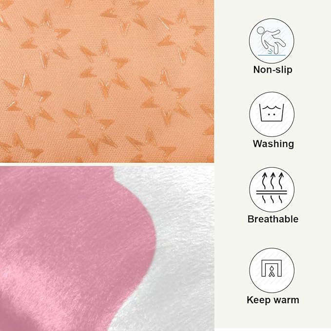 Pink Milk Cow Print Pet Bed Cute Dog Bed Mat Absorbing Non Slip Pad Pet Sleeping Mat for Small, Medium, and Large Dogs Puppy Cat 24 in x 18 in