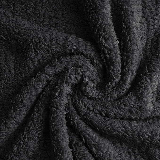 Pet Blankets for Couch Sofa Bed Dog Blankets Reversible Cat Blanket Soft Furniture Protector Cover for Small Medium Large Dogs Cats, Black, 41 x 30 inches