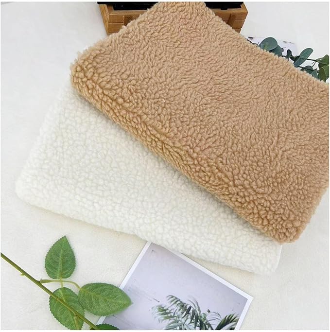 Dog Bed Pad Soft Comfortable Lamb Wool Pet Sleeping Mat Durable Pet Bed Mat for Indoor Use Gift for Dogs Cats Small Medium Large Pets (Brown)