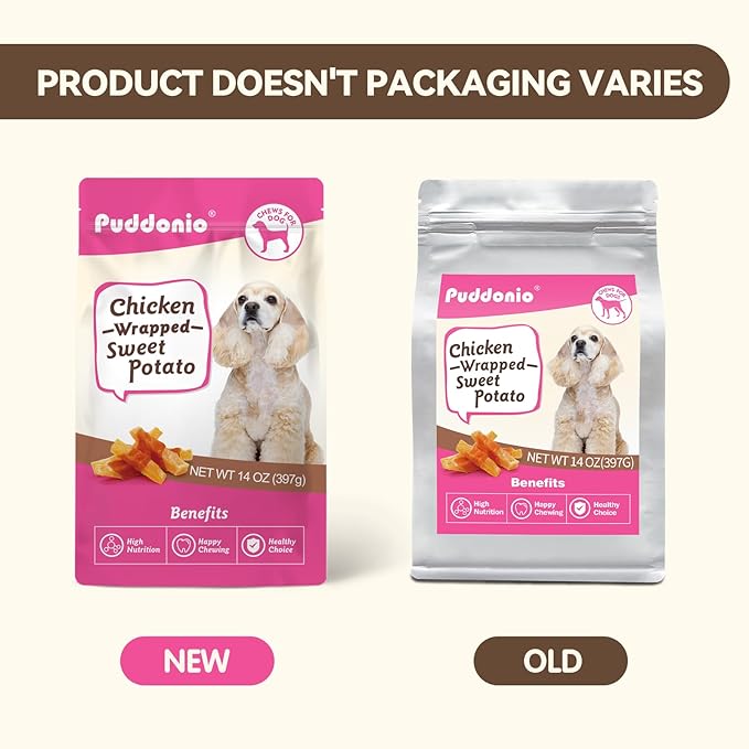 Dog Treats, Chicken Wrapped Sweet Potato, Soft Rawhide-Free Chews for Puppies & Small Dogs, 25 oz