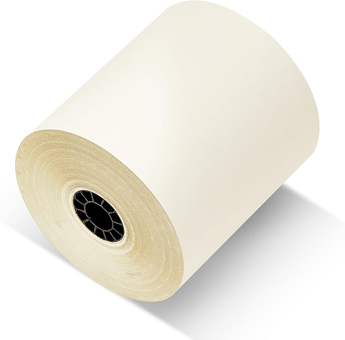 (32 Rolls) 2 Ply Carbonless Rolls 3" X 95 Feet White/Yellow Receipt Paper POS Cash Register Two Ply White/Canary for Star Micronics SP700 SP2000 UP389 Omni 480 TMU 220 250 Require Ribbons ERC30/34/38