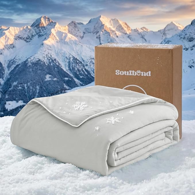 Soulbond Cooling Blanket for Medium Dogs - Q-MAX>0.45, Washable Cool Pet Cats Throw Blanket for Hot Weather, Self-Cooling Soft Dog Mat for Bed Crates Couch Sofa Cars(29"x40", Light Grey)