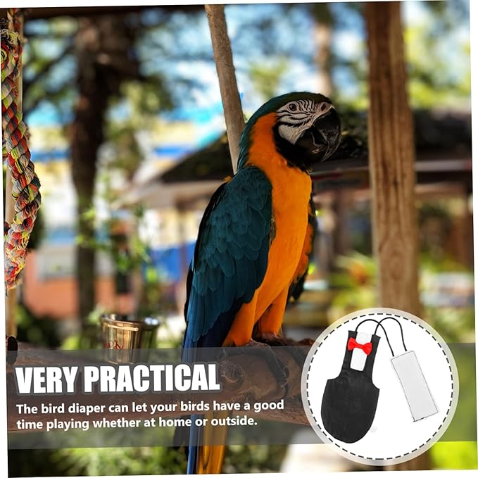 Bird Diaper Flight Suit for Small Birds Soft Reusable Parakeet Cockatiel Protective Nappy for Indoor and Outdoor Use Healthy and Clean