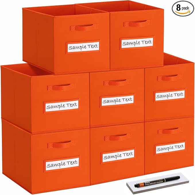 artsdi Fabric storage cubes 13 Inch Cube Storage Bin, cube organizer bins