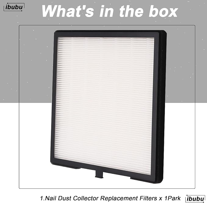 Nail Dust Collector Replacement Filters, 1 Pack Nail Tech Dust Collector Filter