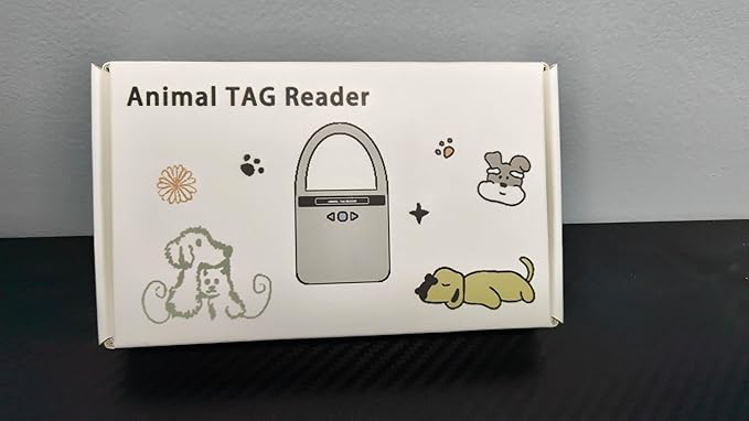 Pet Microchip Scanner ISO11784/85/FDX-B/EMID Animal Handheld Reader,134.2kHz Pet ID Scanner Rechargeable Animal Chip Registration, for Dog/Cat/Pig(AR190A)