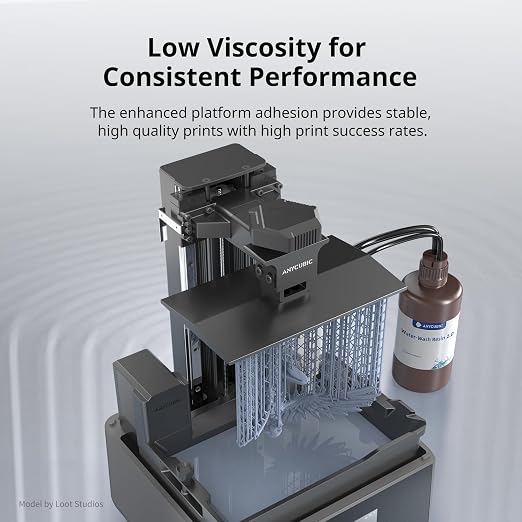 ANYCUBIC Water Washable 3D Printer Resin 2.0 Bundle, 405nm High Precision 3D
