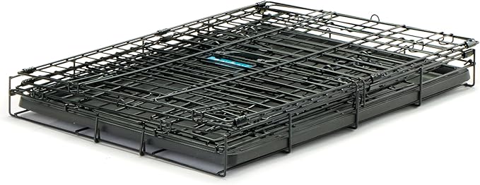 Carlson Pet Products Double Door Metal Dog Crate with Divider, Small 24" Dog Crate for Small Dogs & Puppies, Foldable Collapsible Dog Kennel with Removable Tray, Wire Dog Cage for Training & Travel