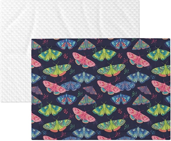 Two Sided Plush Pet Blanket for Warmth Comfort, Colorful Butterflies, Reversible Throw with Cozy Nubby Side for Chilly Nights Napping Spots Around House