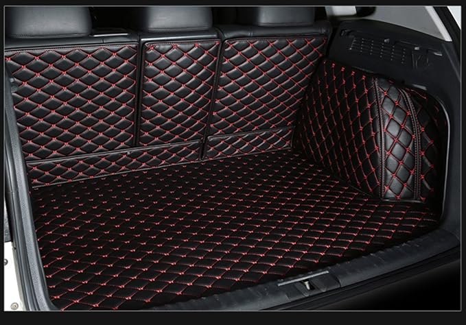 Trunk Pet Dog Cover Cargo Liner for Mercedes G Class W463 G350 G500 G55 G63 2007-2018 Full Coverage Trunk Mat Rear Cargo Mat Boot Liner Black w/Red Stitching